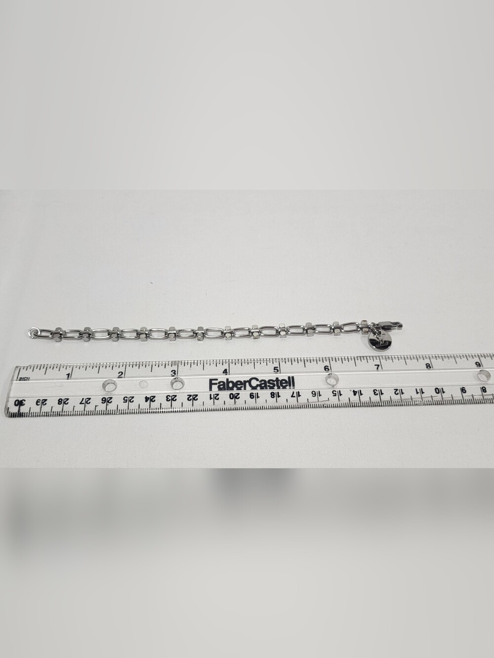 Louis Vuitton LV Silver Charm Barbell Link Bracelet - Picture 6 of 8